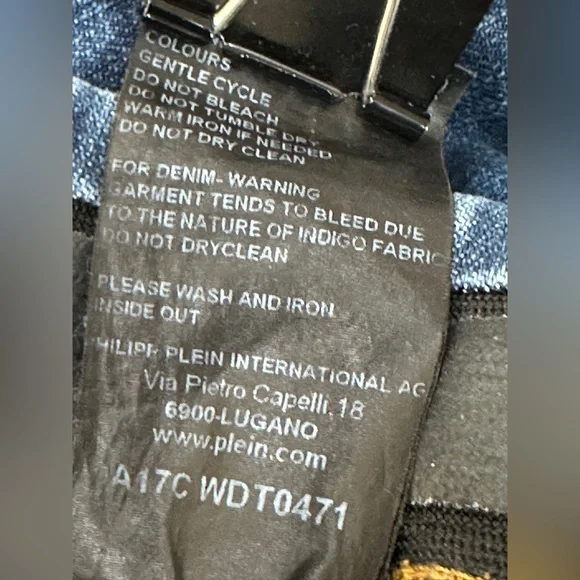 Philipp Plein special edition on push-up low rise jegging jeans size 27 - Picture 10 of 10